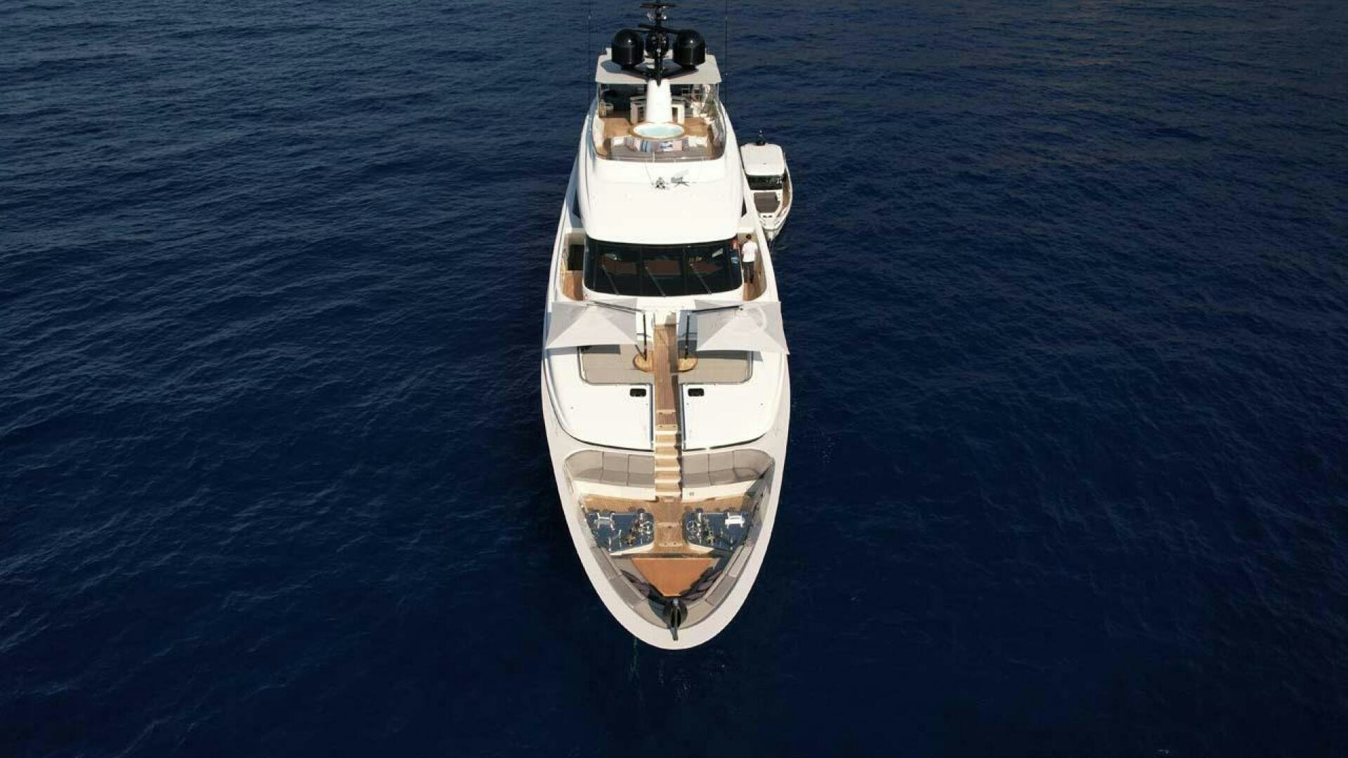 a boat in the water aboard AWAY Yacht for Sale