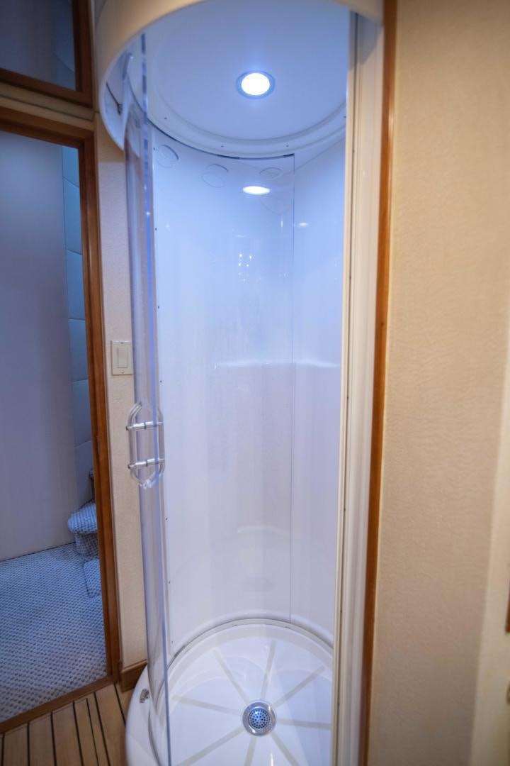 a shower unit in a bathroom aboard IONA LOUISE Yacht for Sale