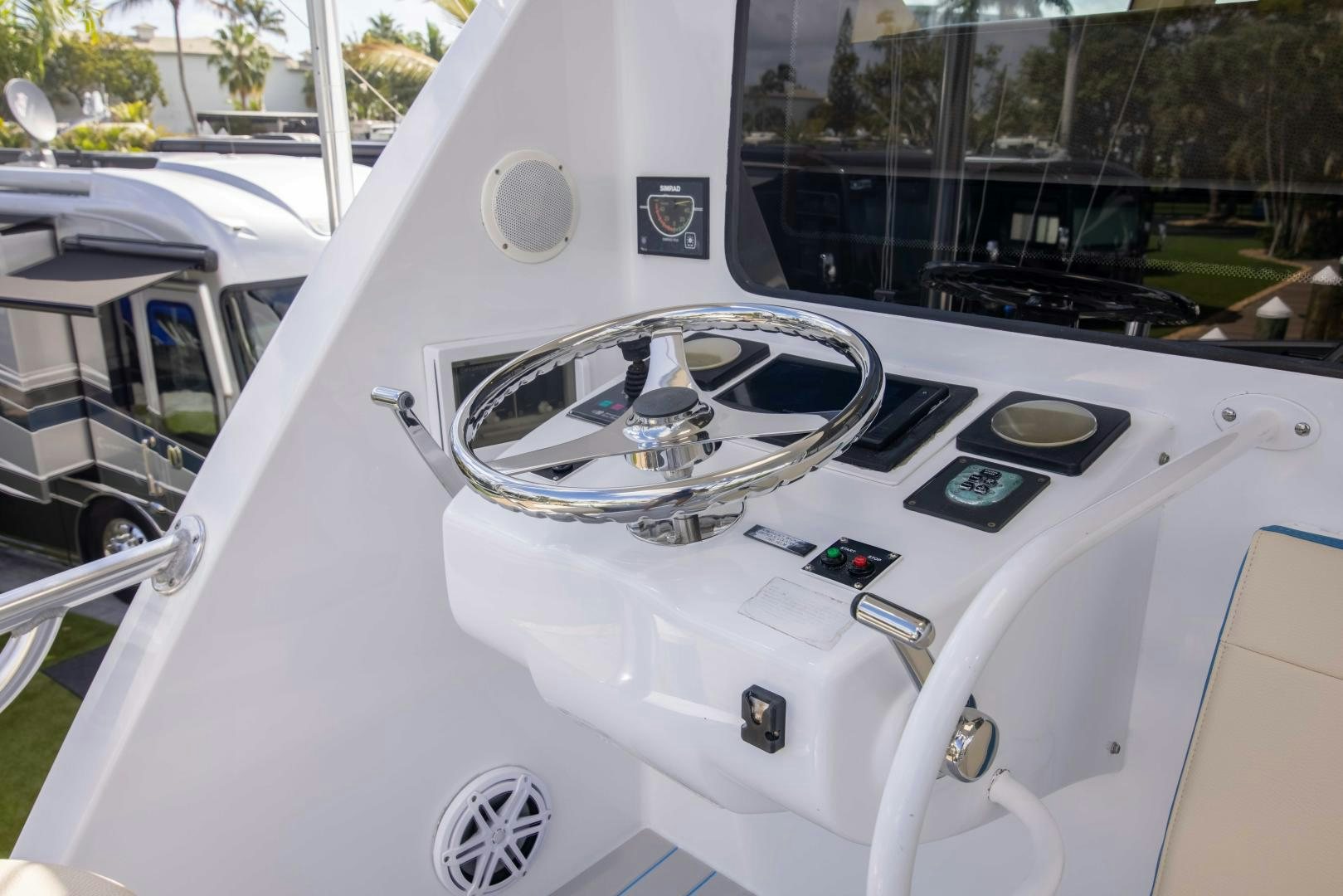 the front of a car aboard IONA LOUISE Yacht for Sale