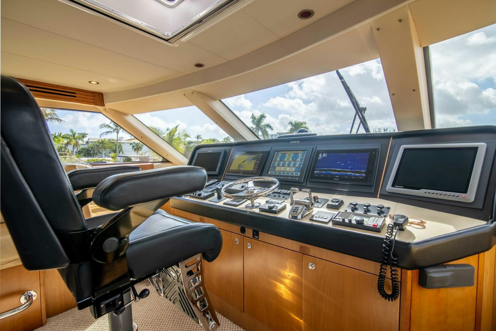 inside of a car aboard IONA LOUISE Yacht for Sale