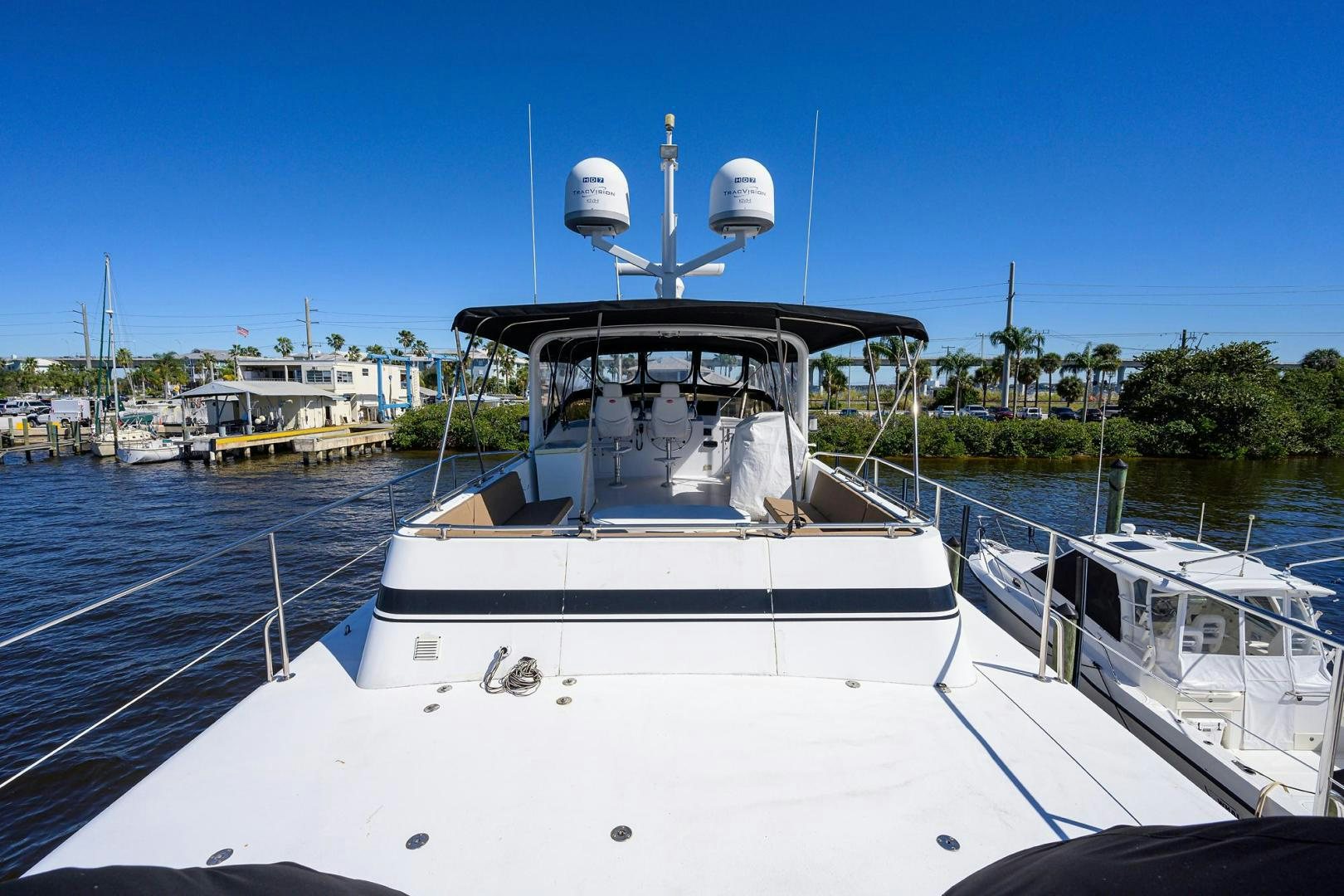 a boat docked at a pier aboard CHRISTIE LEE Yacht for Sale