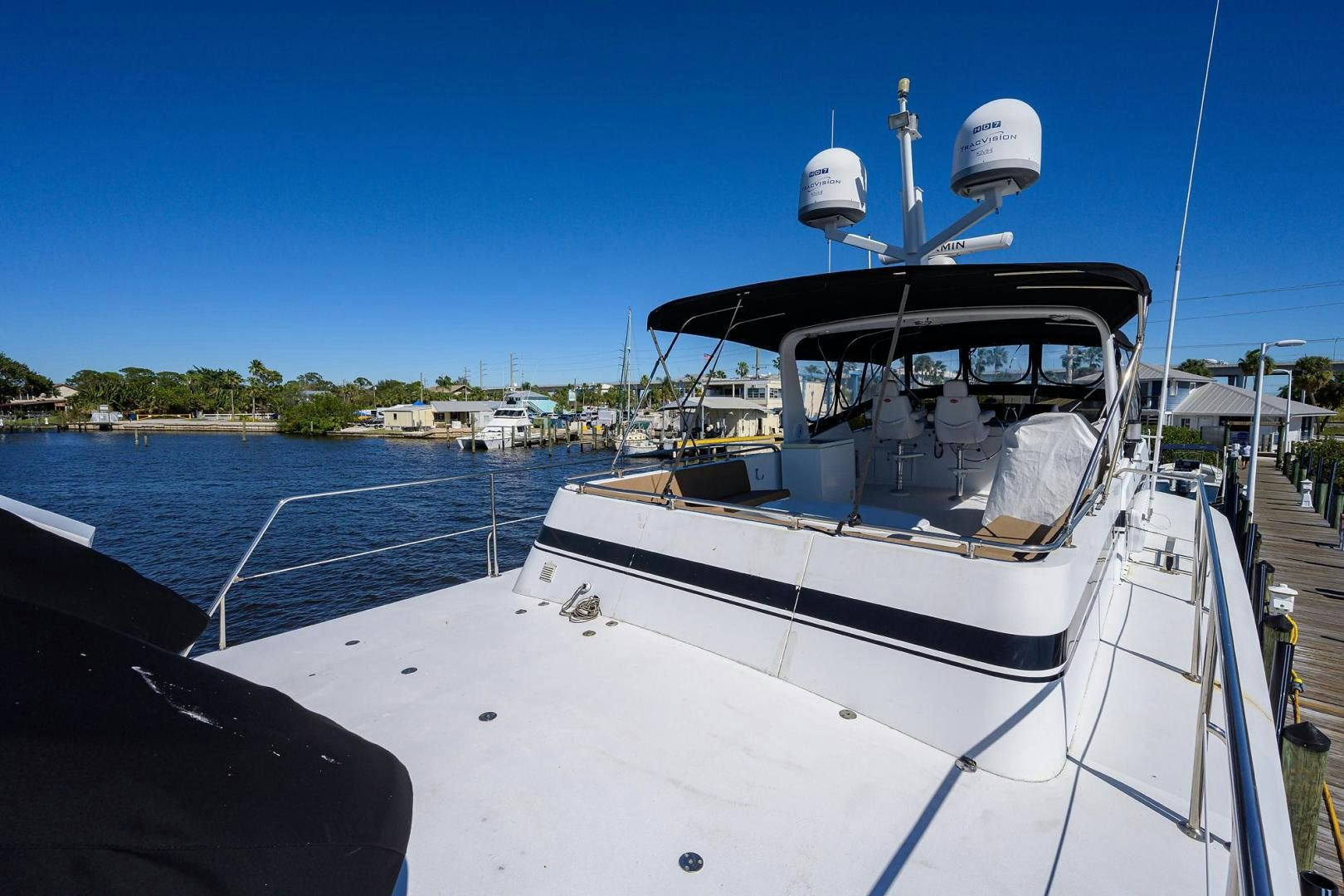 a boat on a dock aboard CHRISTIE LEE Yacht for Sale