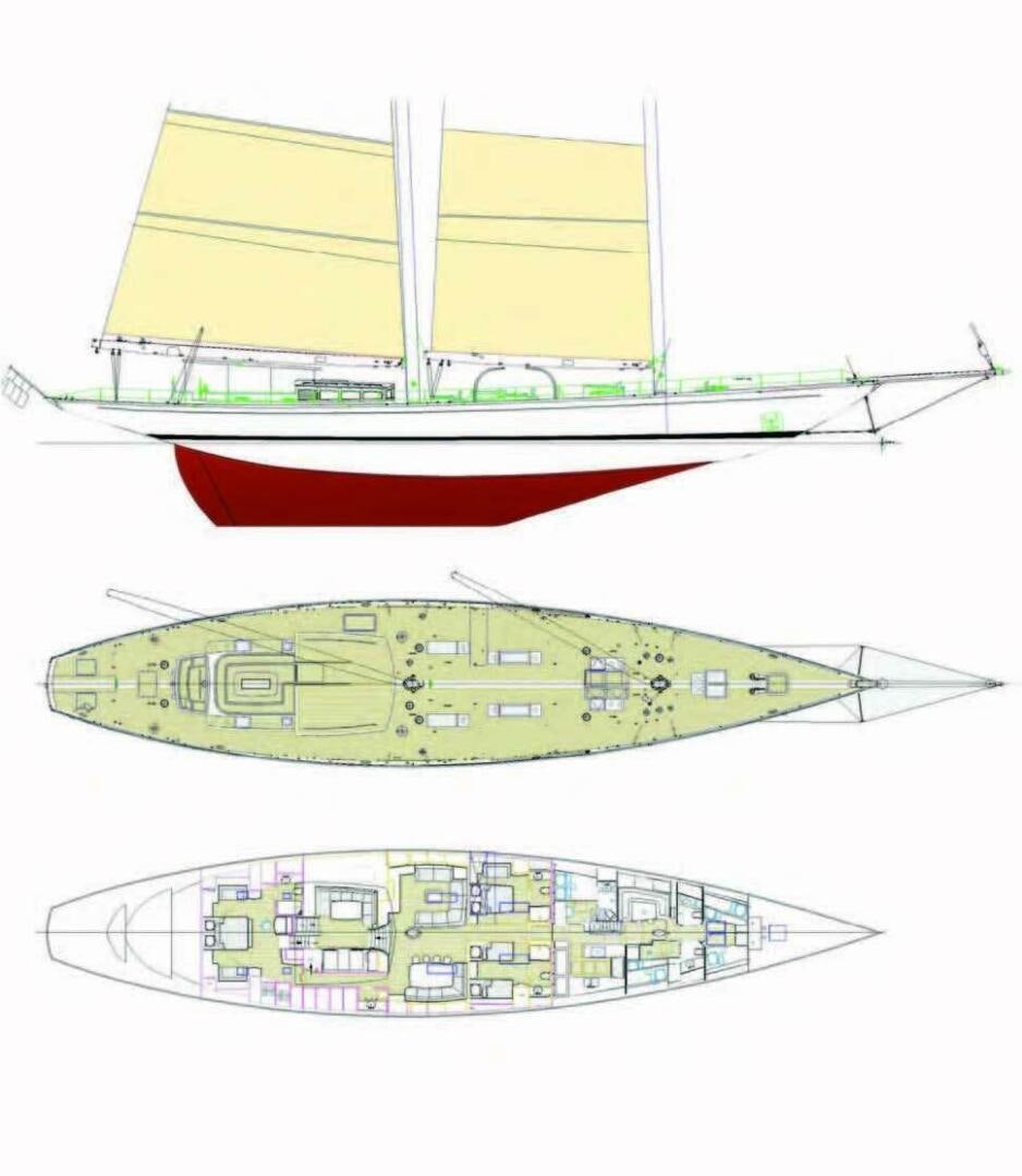 diagram aboard GWEILO Yacht for Sale