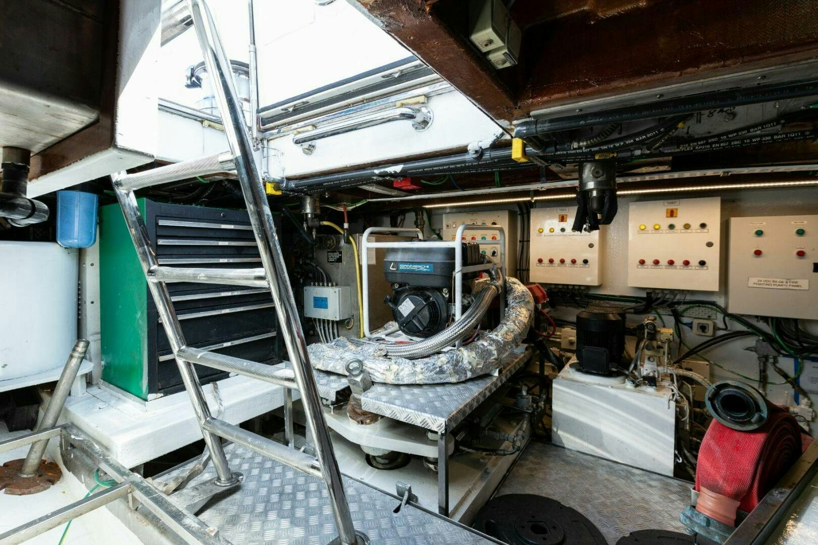 a large machine in a factory aboard GWEILO Yacht for Sale