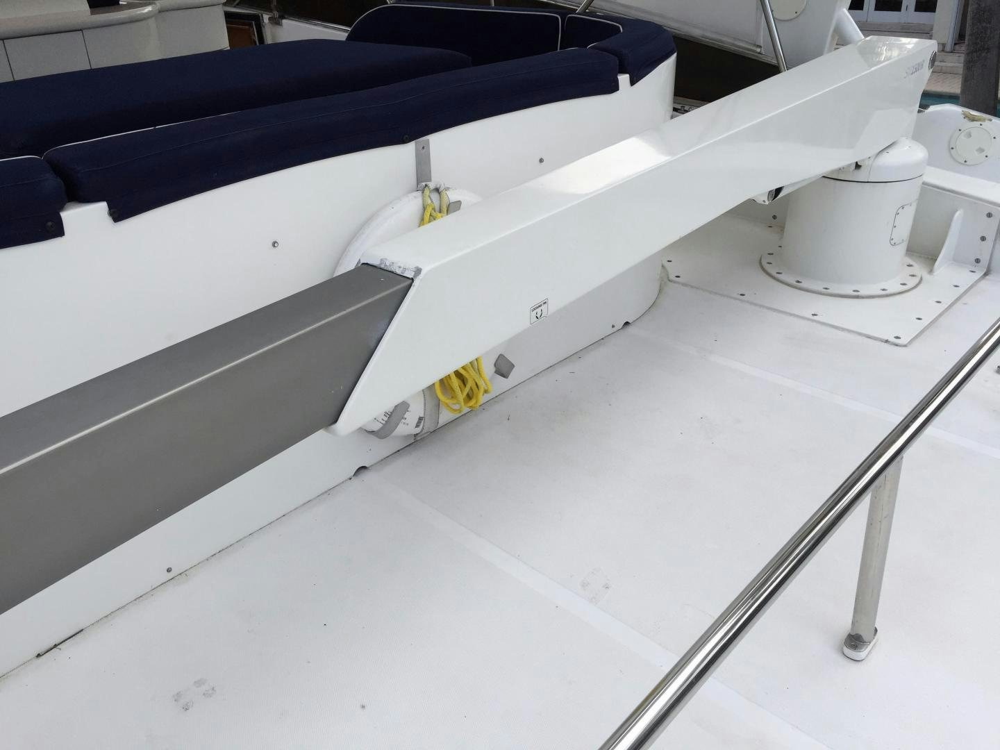 a white machine on a table aboard UNZIPPED Yacht for Sale