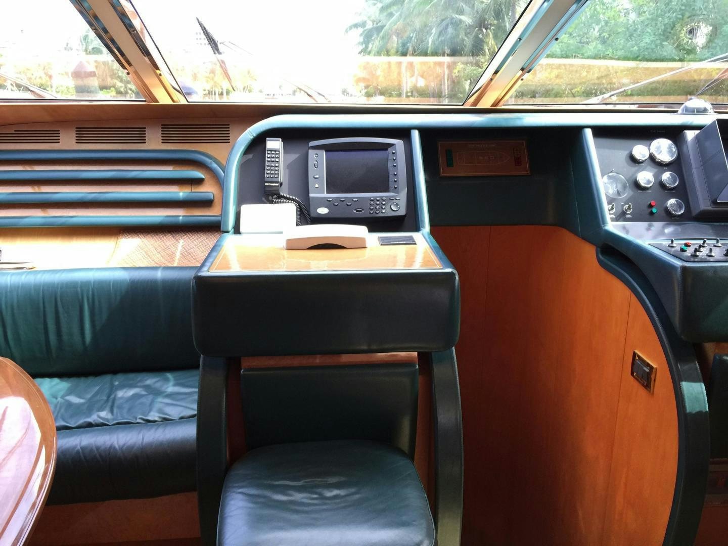 the inside of a car aboard UNZIPPED Yacht for Sale
