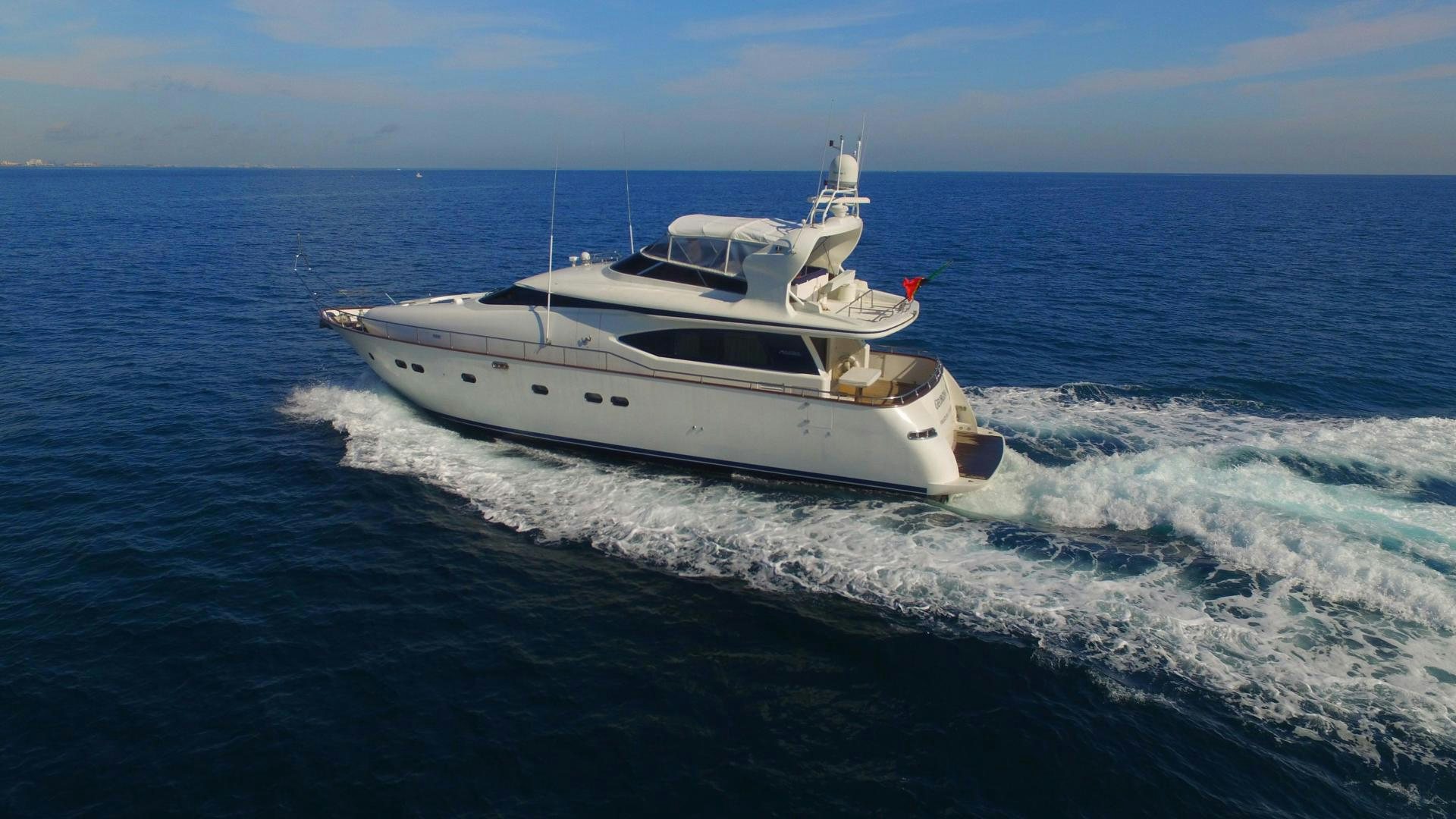 a boat on the water aboard UNZIPPED Yacht for Sale