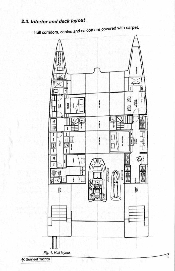 diagram, engineering drawing aboard ROCK STAR 2.0 Yacht for Sale