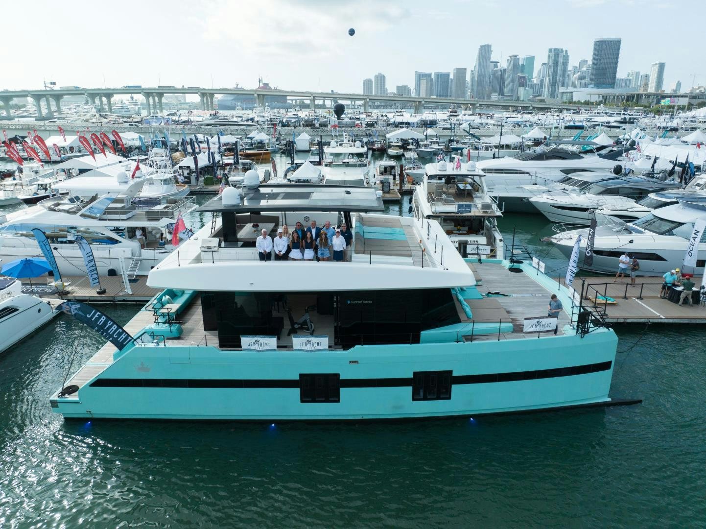 a boat in the water aboard ROCK STAR 2.0 Yacht for Sale