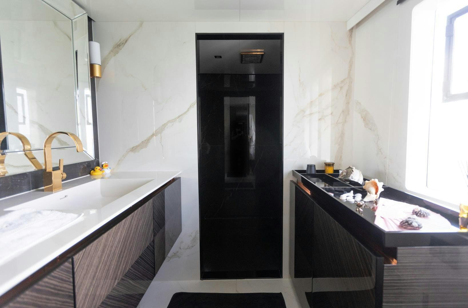 a bathroom with a sink and a countertop aboard ROCK STAR 2.0 Yacht for Sale