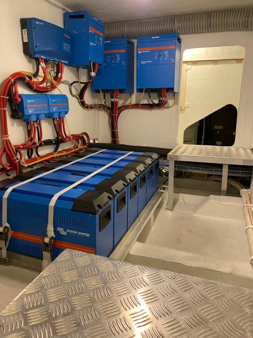 a machine in a room aboard ROCK STAR 2.0 Yacht for Sale