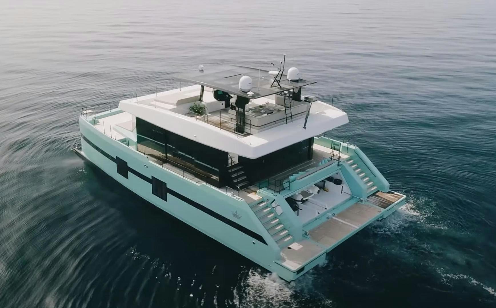 a boat in the water aboard ROCK STAR 2.0 Yacht for Sale