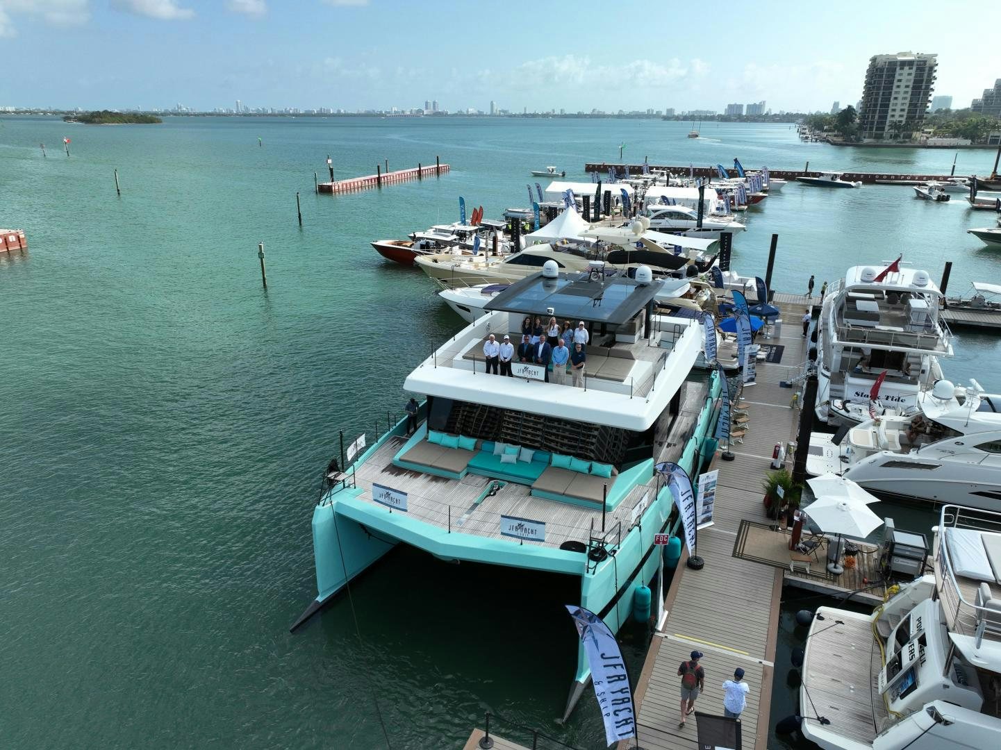 a large boat is parked in the water aboard ROCK STAR 2.0 Yacht for Sale