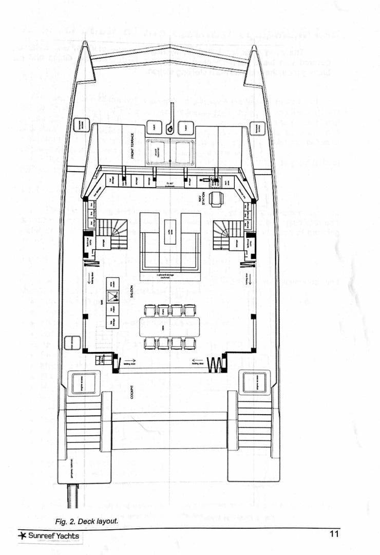 diagram, engineering drawing aboard ROCK STAR 2.0 Yacht for Sale