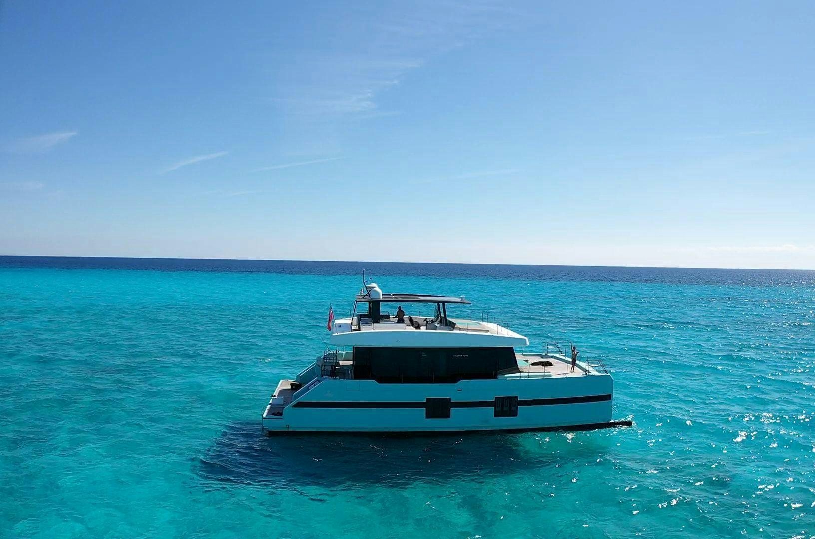 a boat in the water aboard ROCK STAR 2.0 Yacht for Sale