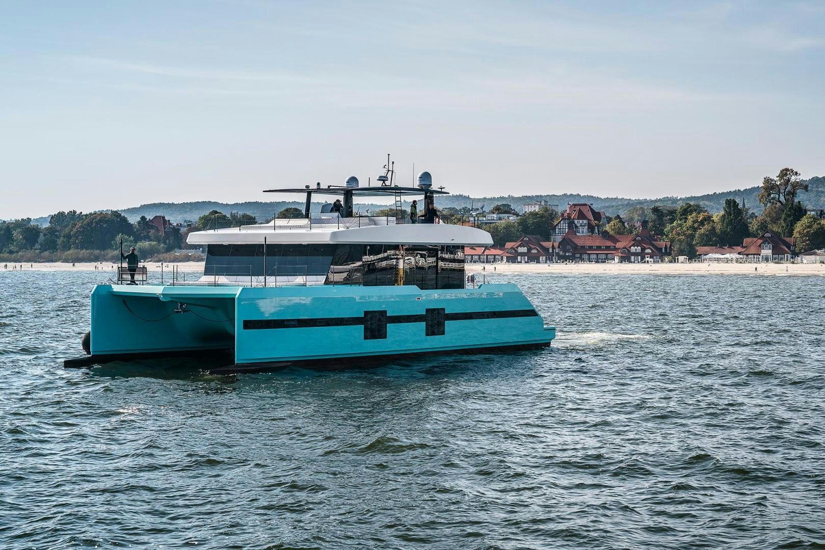 a boat on the water aboard ROCK STAR 2.0 Yacht for Sale