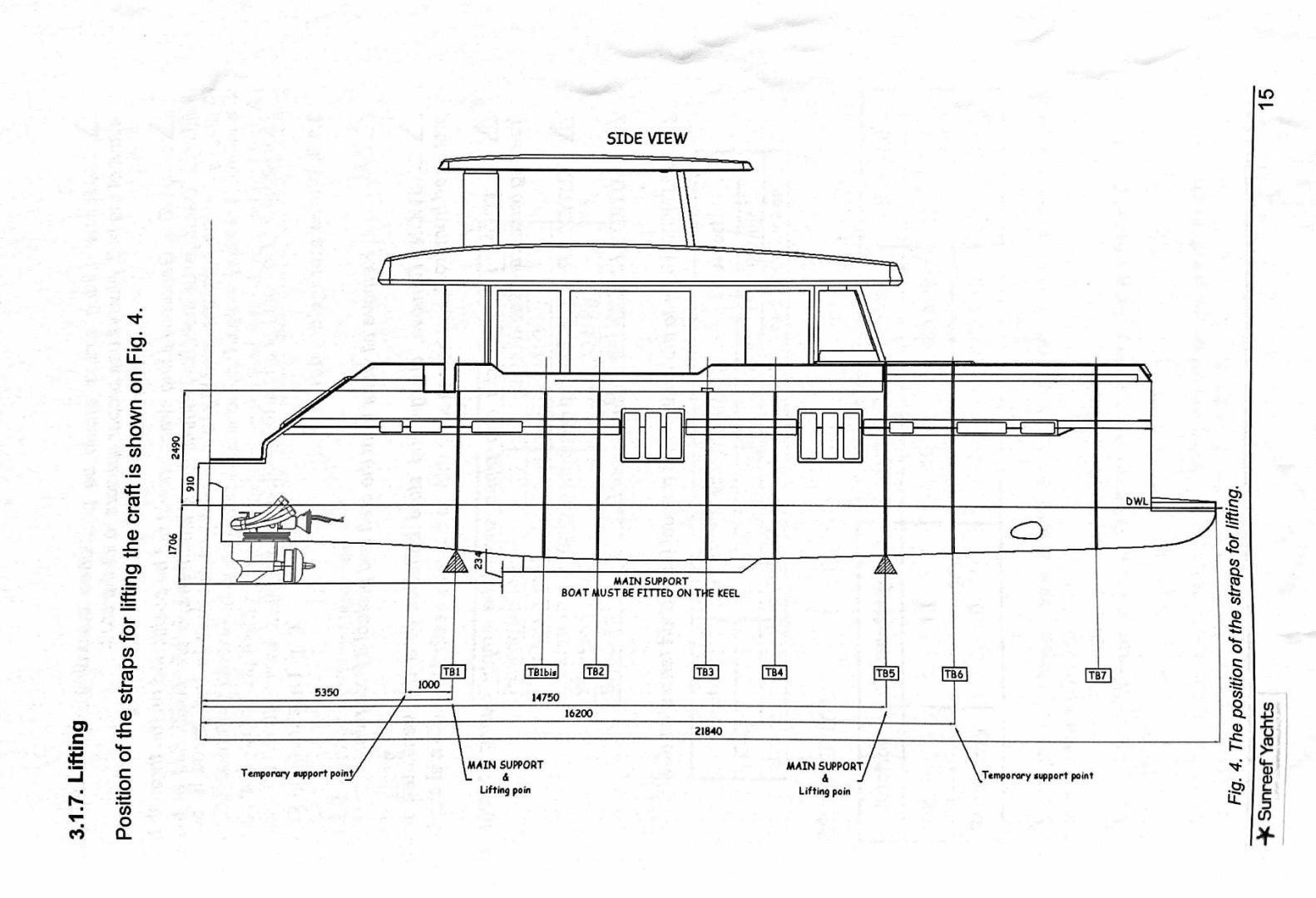 diagram, engineering drawing aboard ROCK STAR 2.0 Yacht for Sale