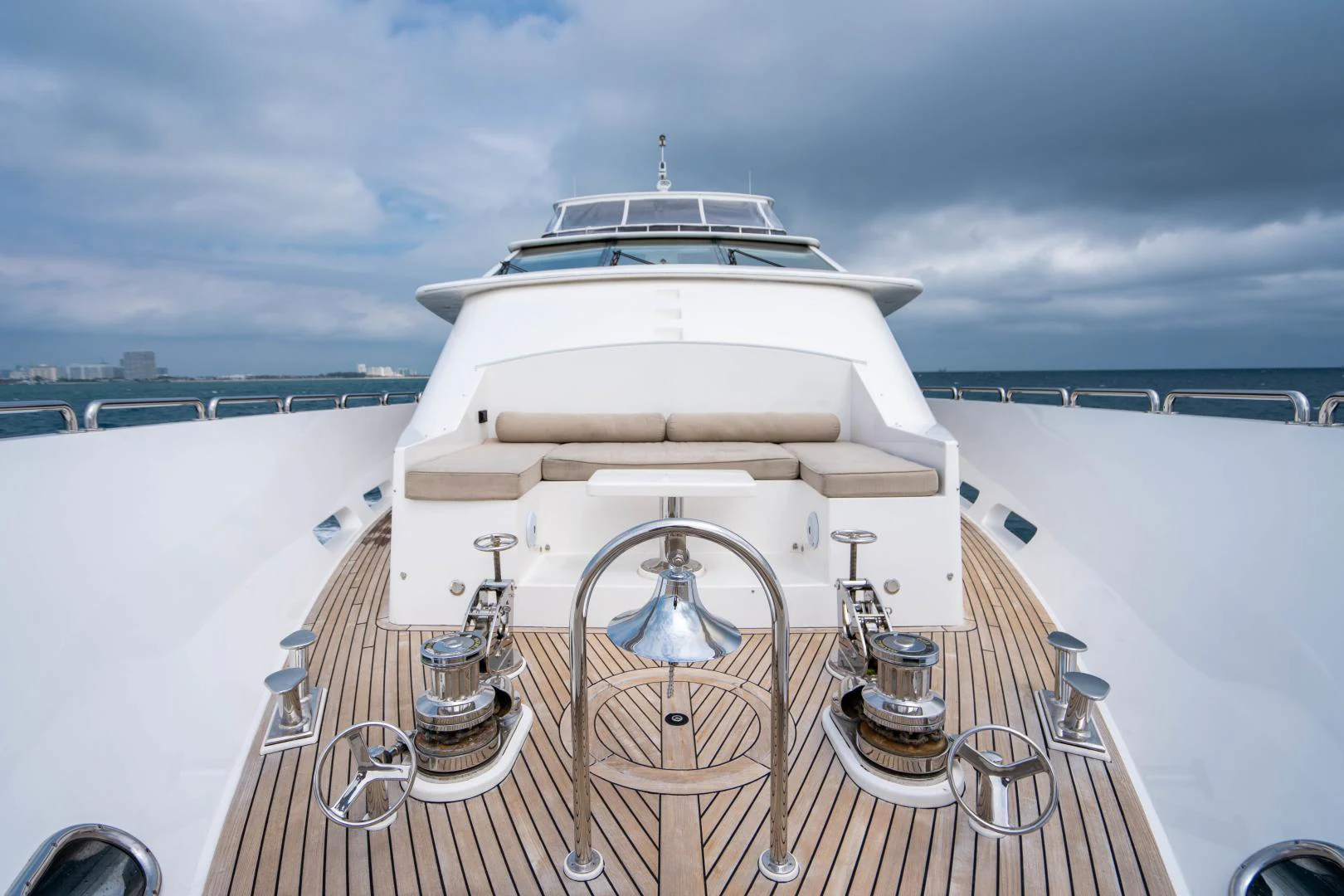 a boat on a deck aboard RENAISSANCE Yacht for Sale