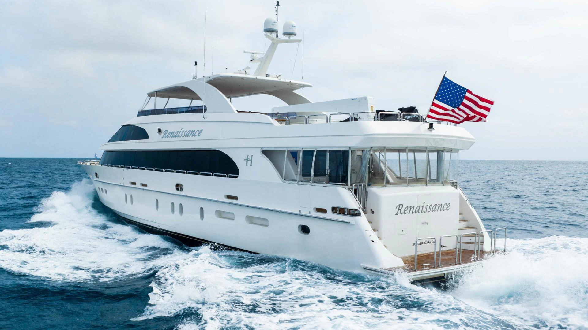 a boat on the water aboard RENAISSANCE Yacht for Sale