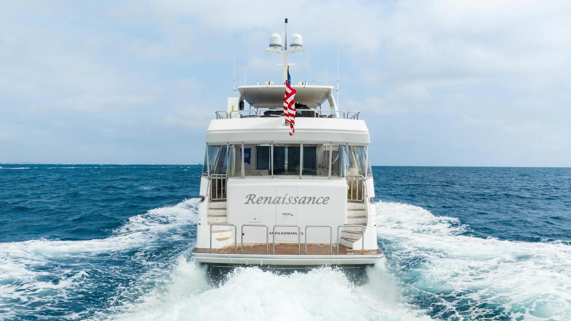 a boat on the water aboard RENAISSANCE Yacht for Sale