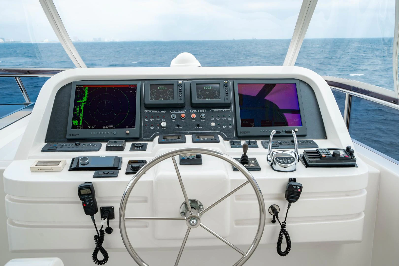 a cockpit of a plane aboard RENAISSANCE Yacht for Sale