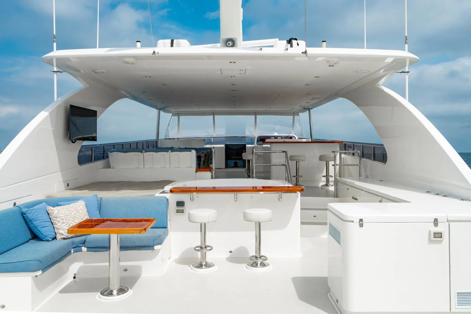a large white space ship aboard RENAISSANCE Yacht for Sale