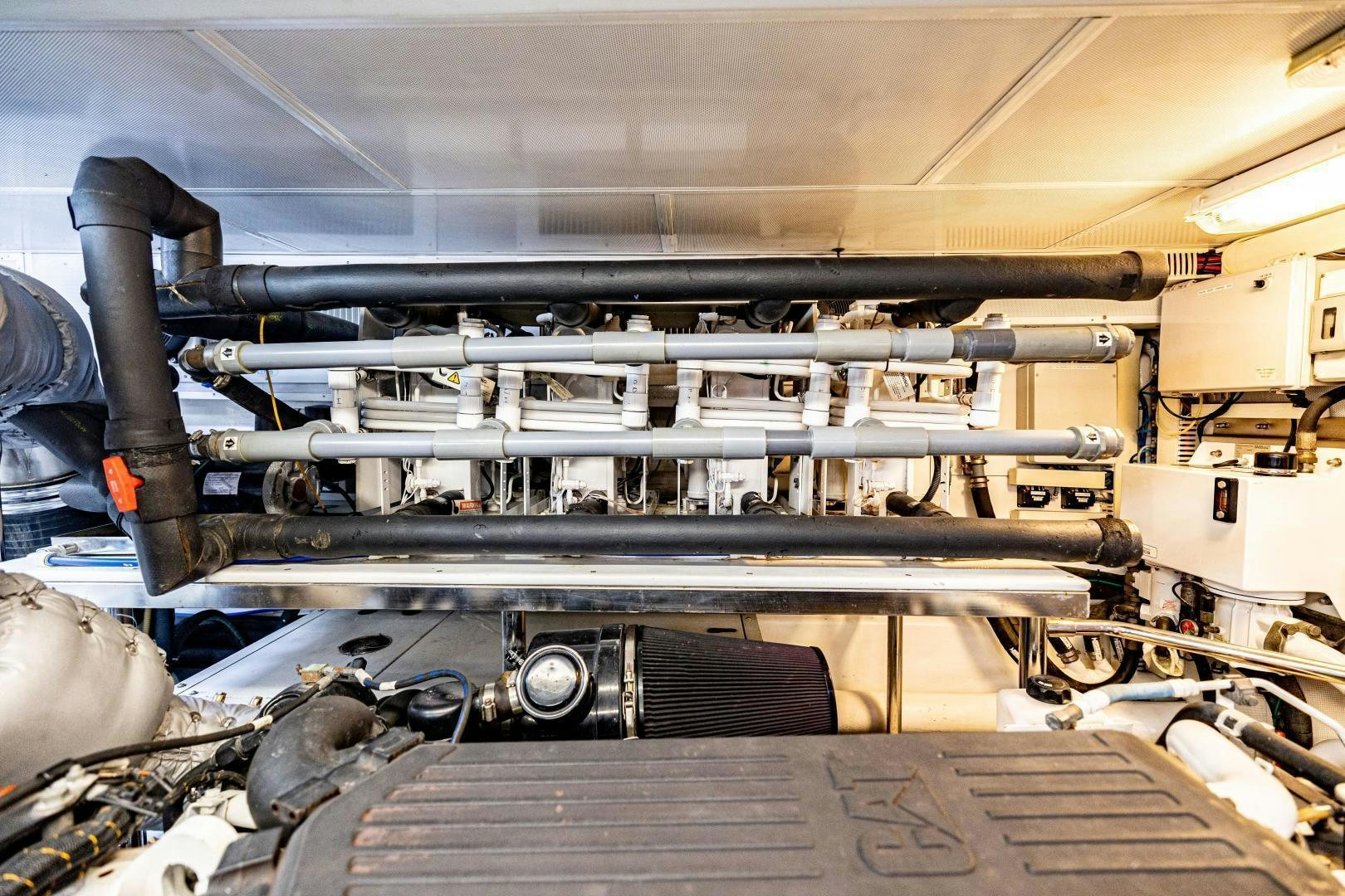 a machine with metal pipes aboard GRATITUDE Yacht for Sale