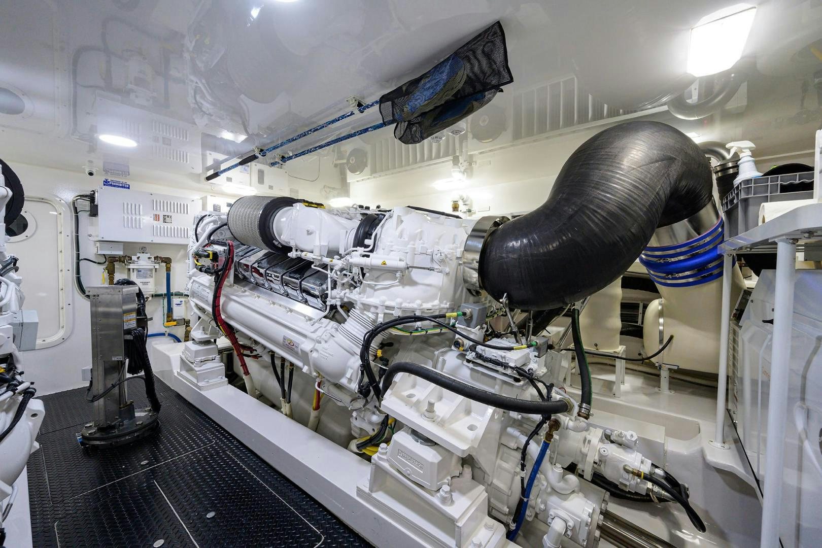 a machine with a blue and white ribbon aboard QUICK RAISE Yacht for Sale