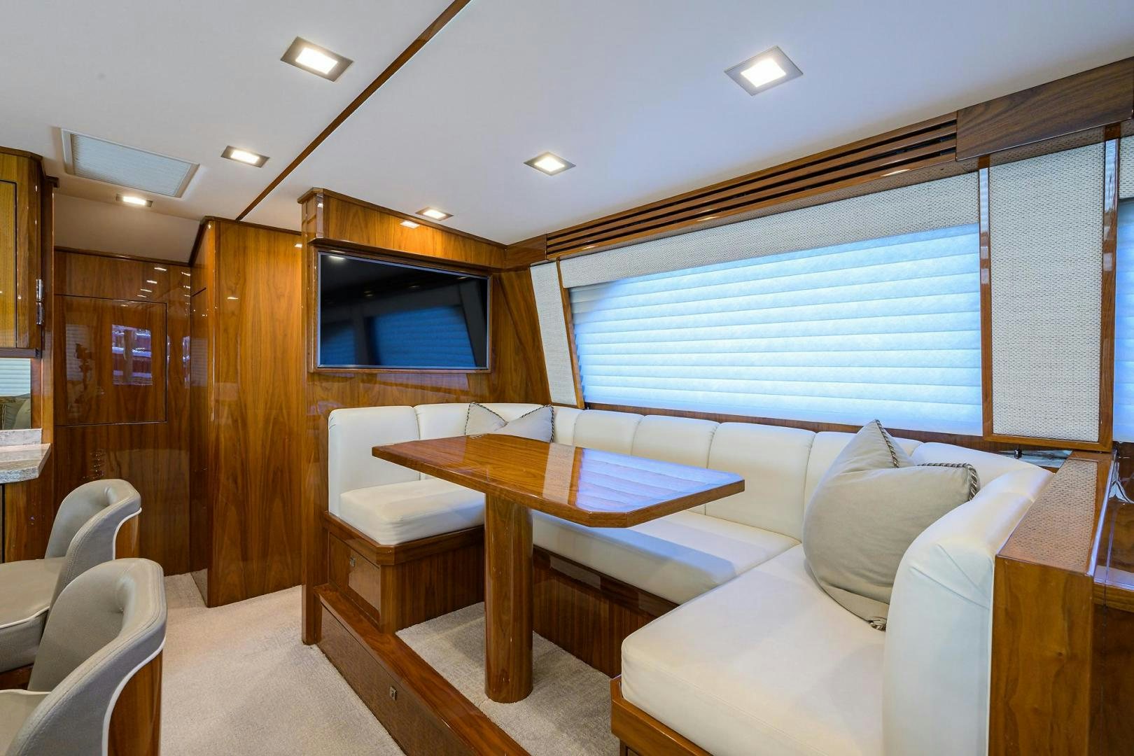a room with a couch and a table aboard QUICK RAISE Yacht for Sale