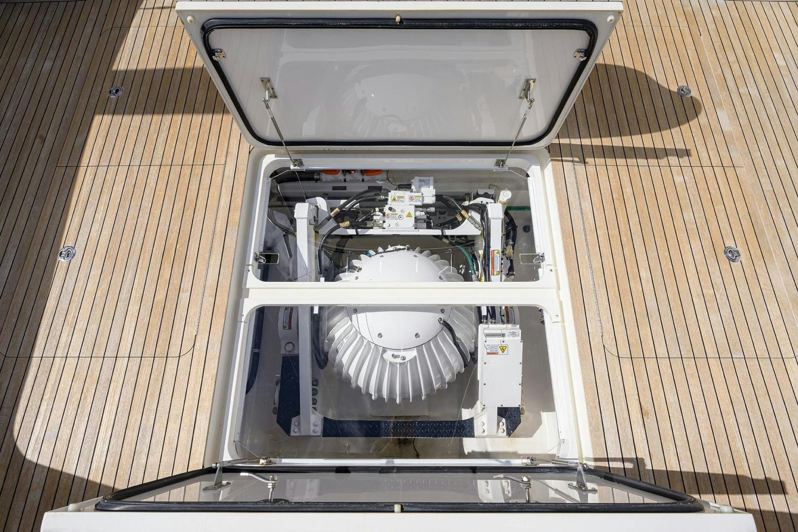 a machine on the floor aboard QUICK RAISE Yacht for Sale