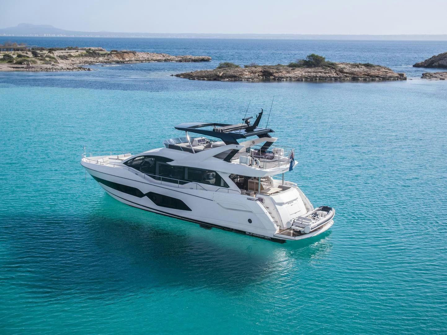 a white yacht in the water aboard MOONLIGHT Yacht for Sale