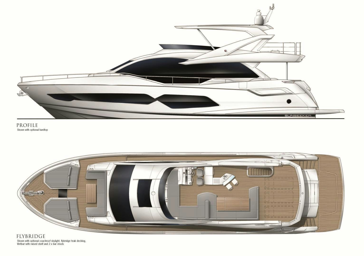 a white and black car aboard MOONLIGHT Yacht for Sale