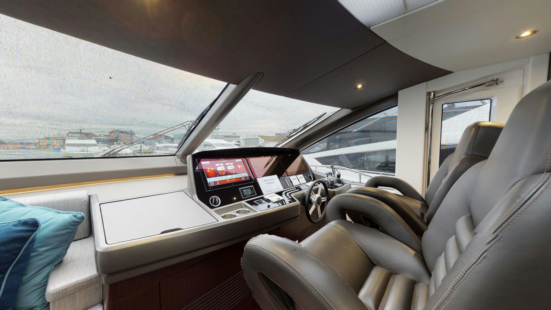 inside of a car aboard MOONLIGHT Yacht for Sale