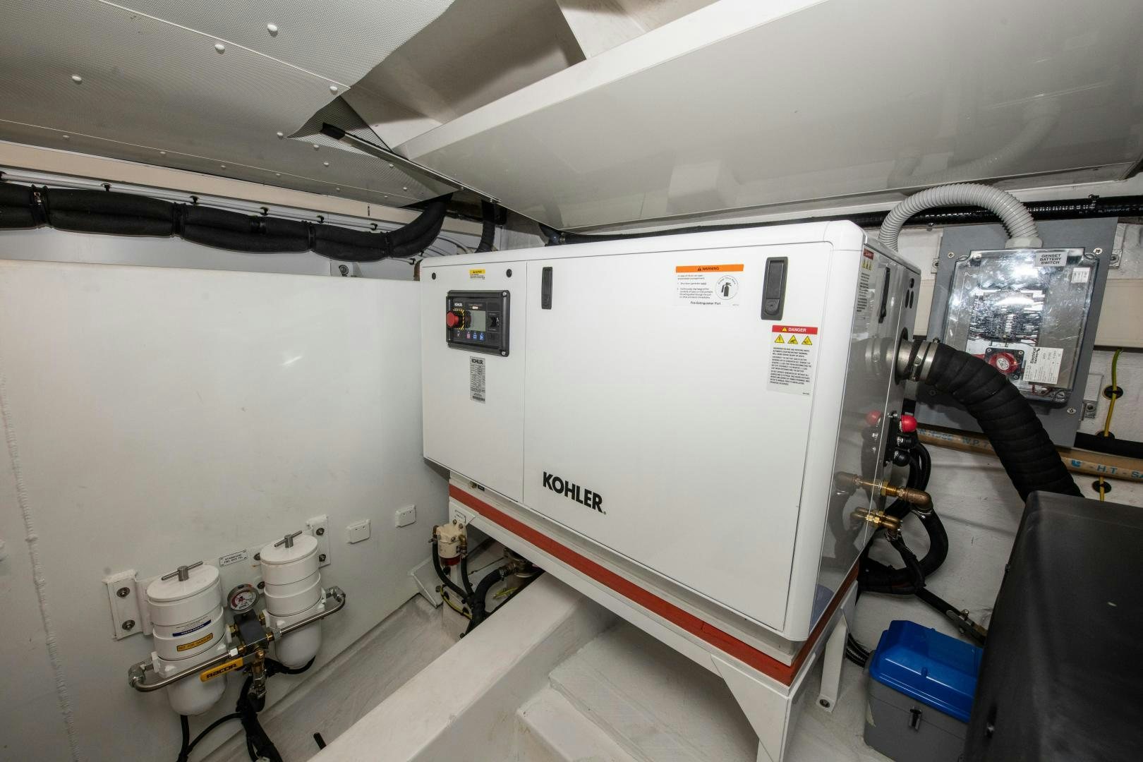 a large white machine aboard CRIMSON Yacht for Sale