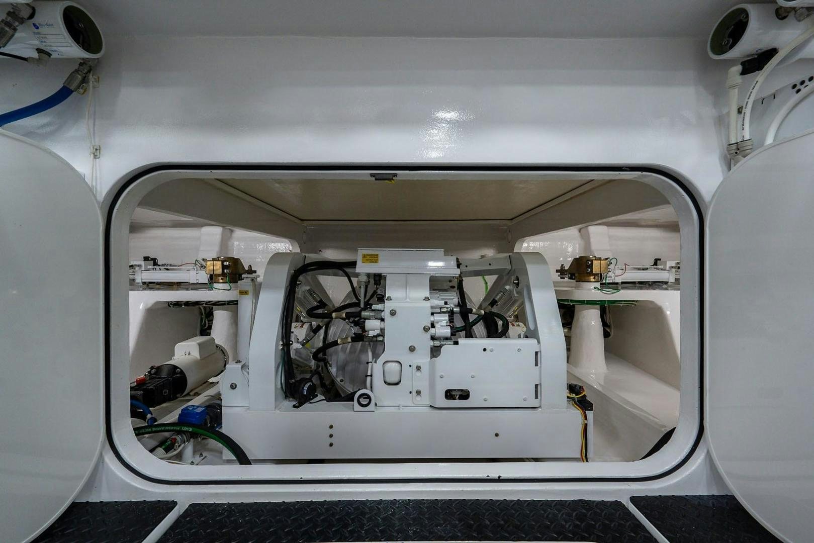 the inside of a vehicle aboard OBSESSION Yacht for Sale