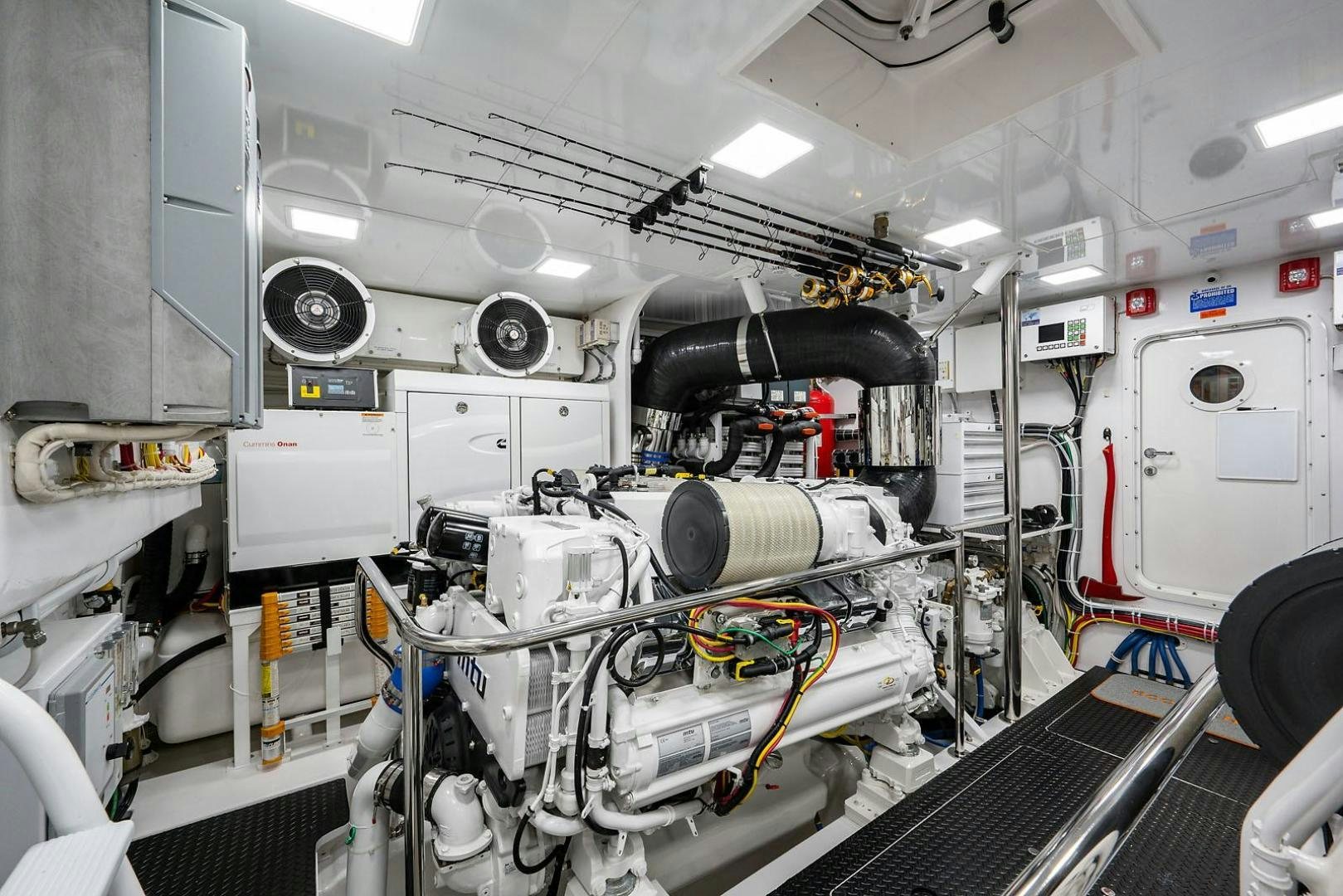 a machine with a large machine aboard OBSESSION Yacht for Sale