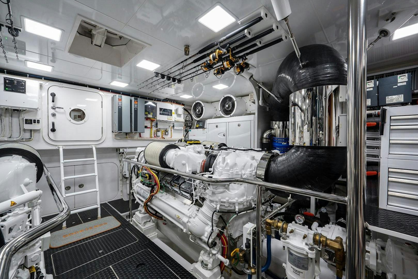 a large machine with many wires aboard OBSESSION Yacht for Sale