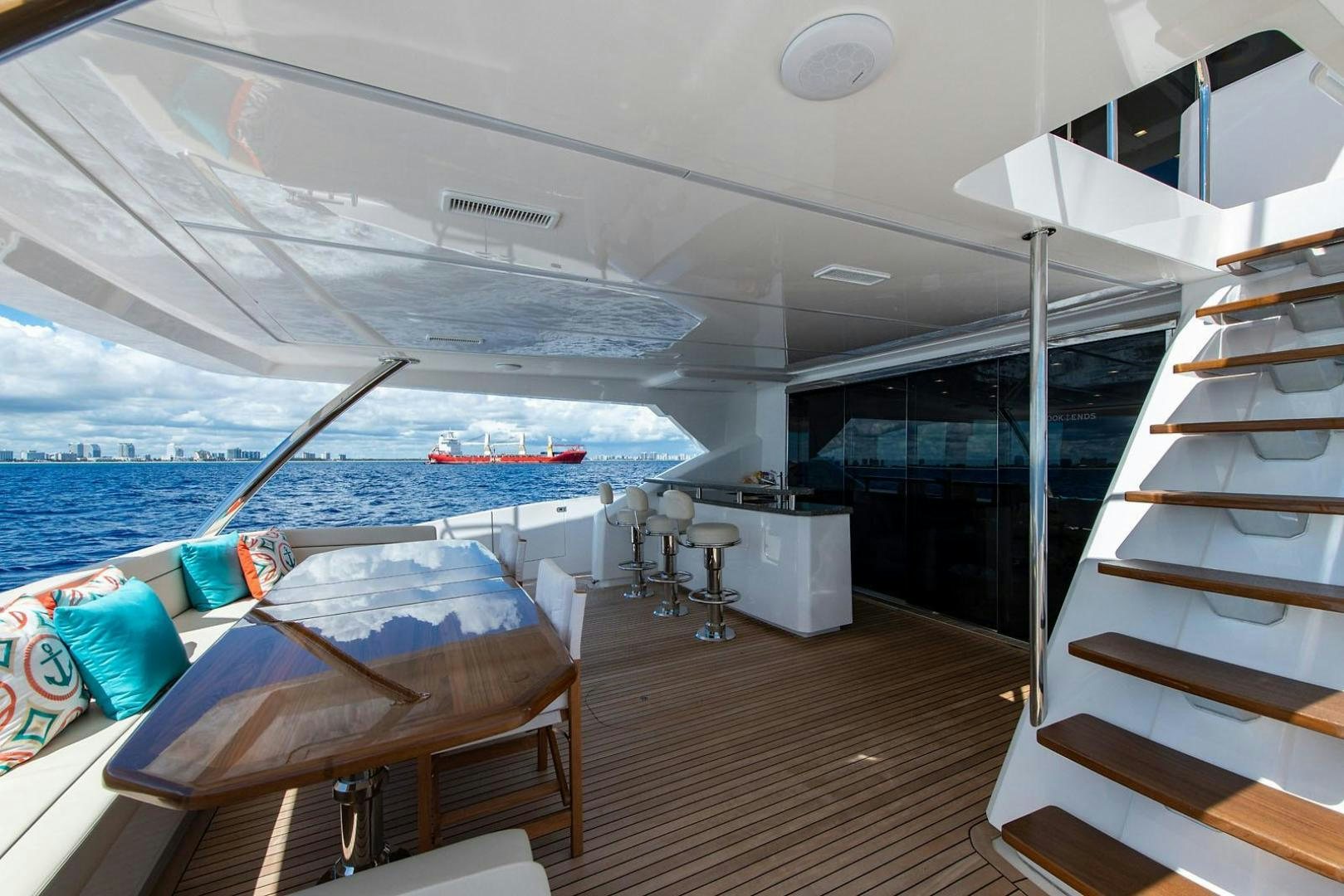 a boat on the water aboard OBSESSION Yacht for Sale