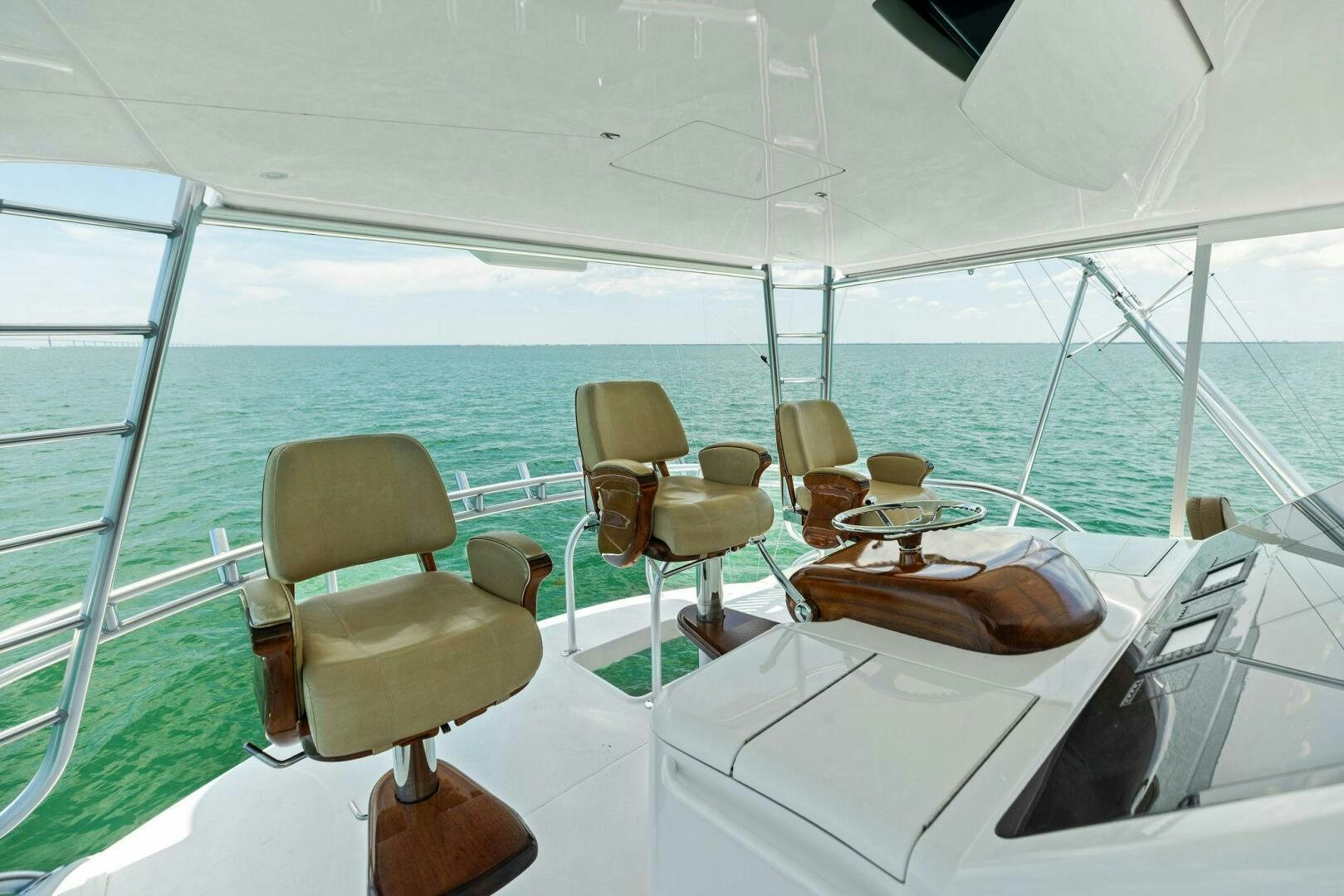 a boat with chairs and tables aboard THE PROVIDER Yacht for Sale