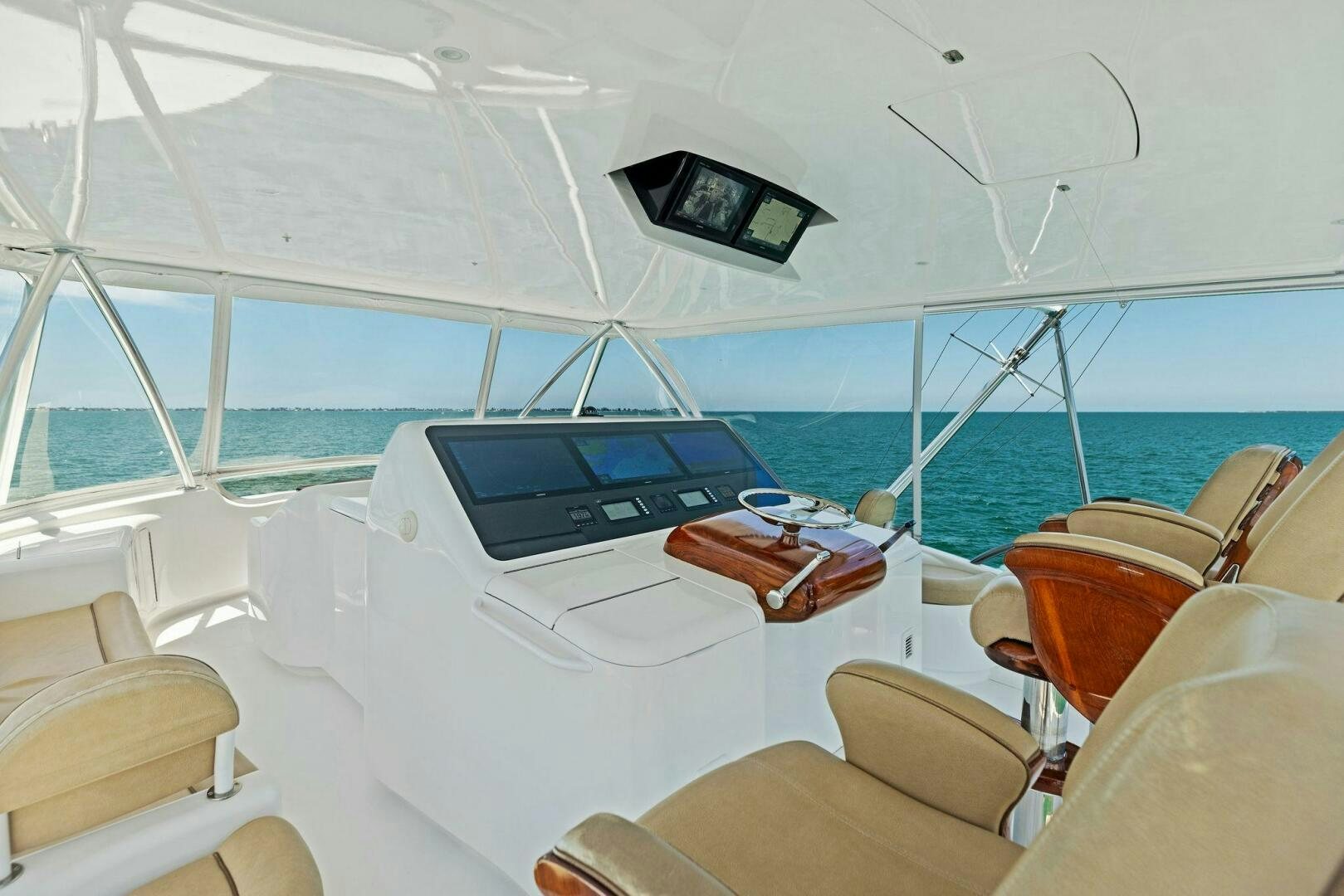 a room with a bed and a laptop on the table aboard THE PROVIDER Yacht for Sale