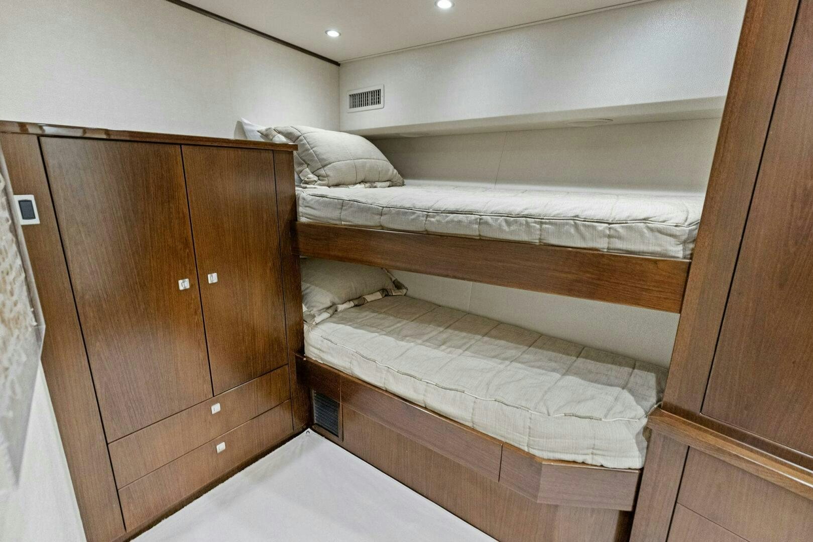 a room with bunk beds aboard THE PROVIDER Yacht for Sale