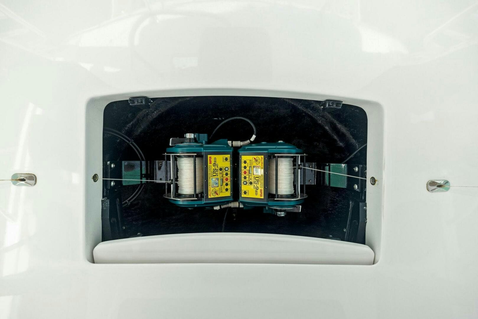 a black and yellow electrical device aboard THE PROVIDER Yacht for Sale