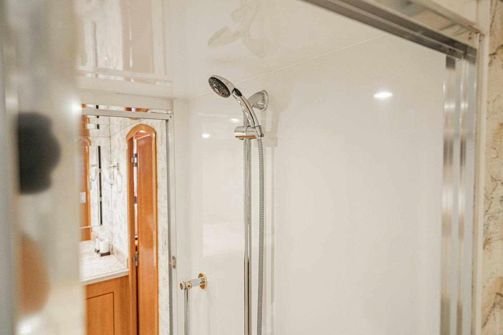 a shower with a faucet aboard CRISTINA Yacht for Sale