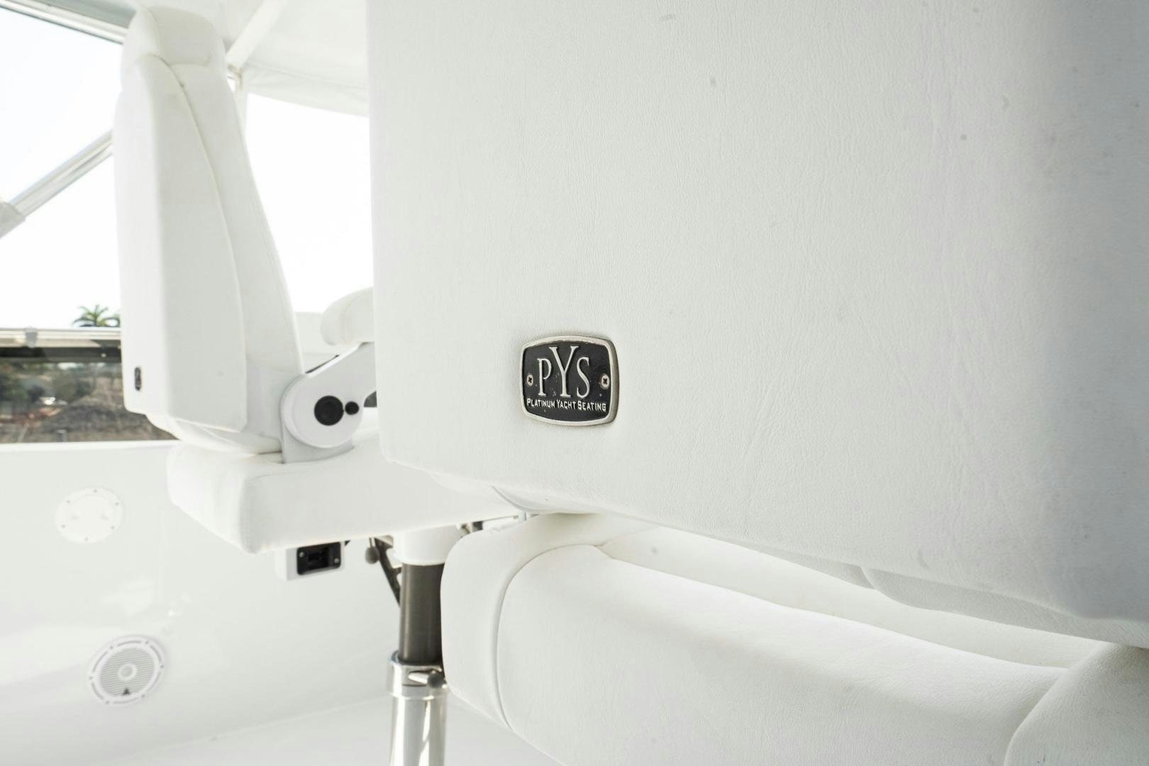 a white object with a black circle on it aboard CRISTINA Yacht for Sale
