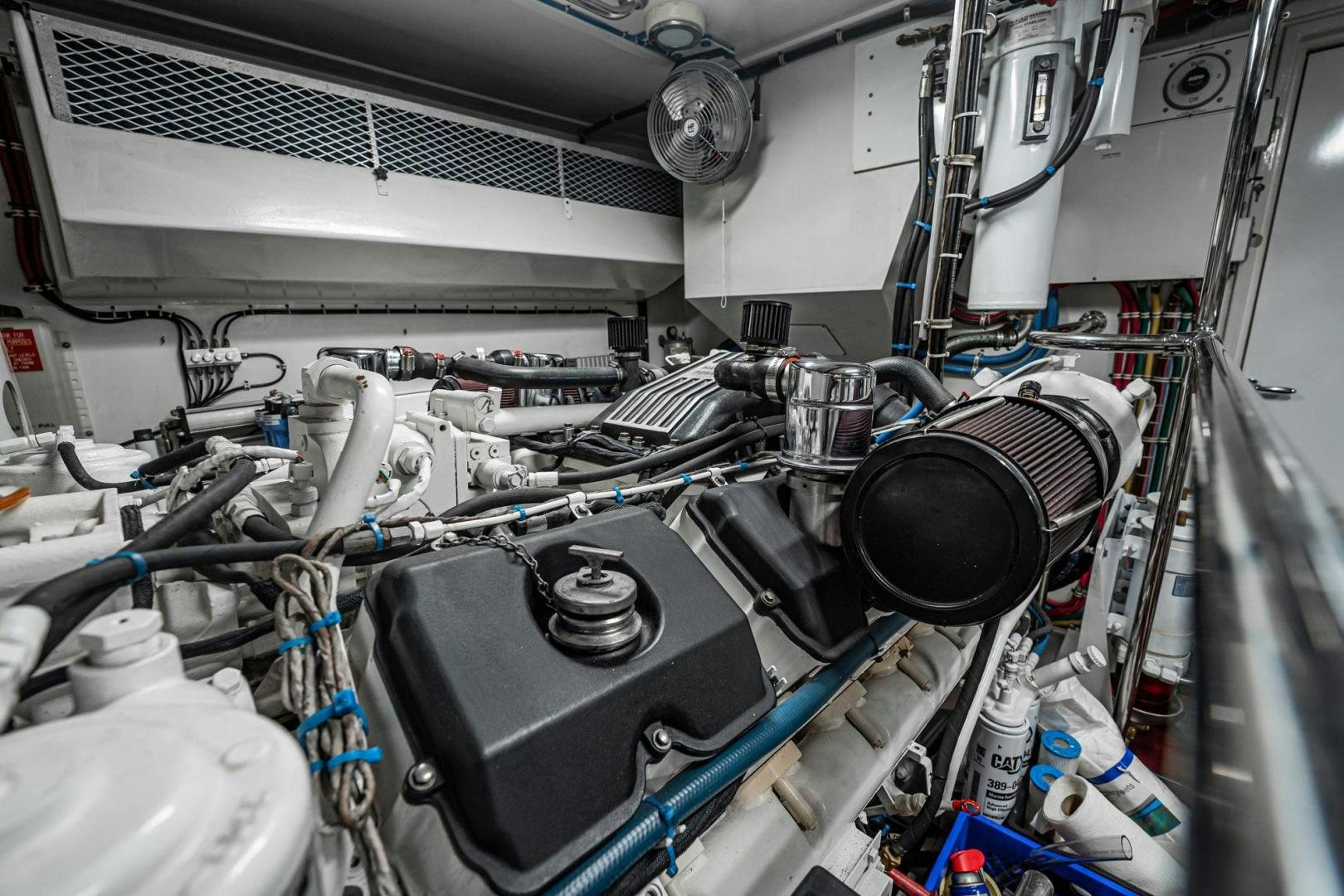 a close-up of a machine aboard CRISTINA Yacht for Sale