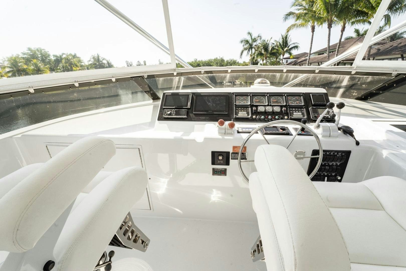 the inside of a car aboard CRISTINA Yacht for Sale