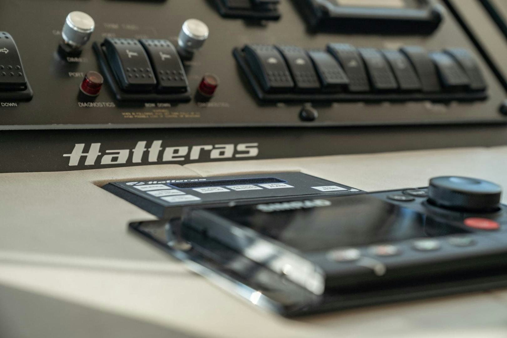 a group of electronic devices aboard CRISTINA Yacht for Sale