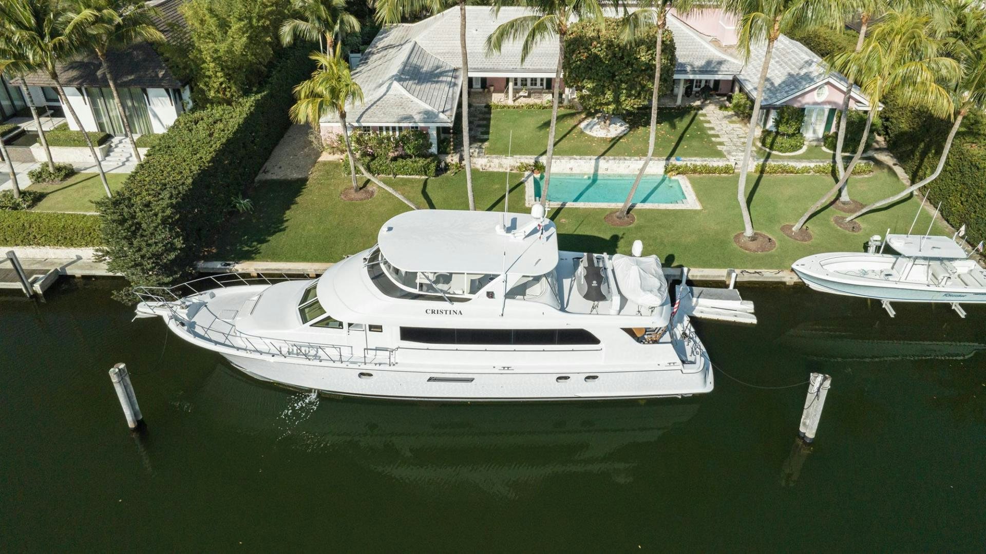 a boat in the water aboard CRISTINA Yacht for Sale