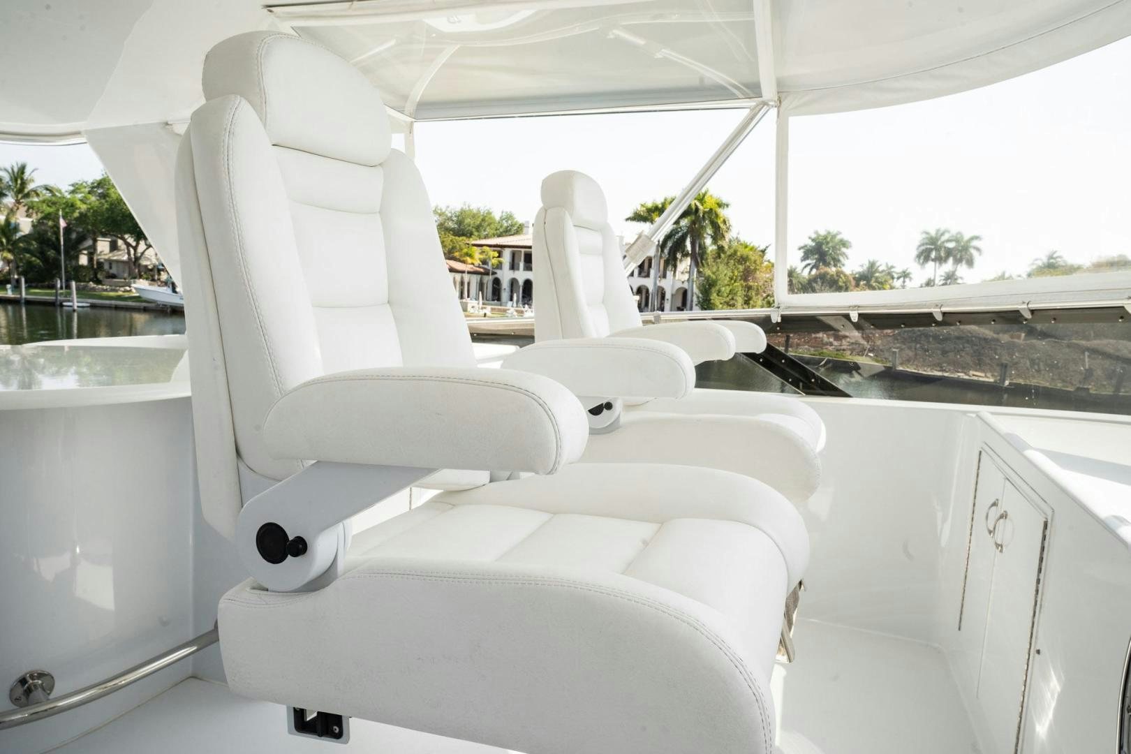 a white lounge chair aboard CRISTINA Yacht for Sale