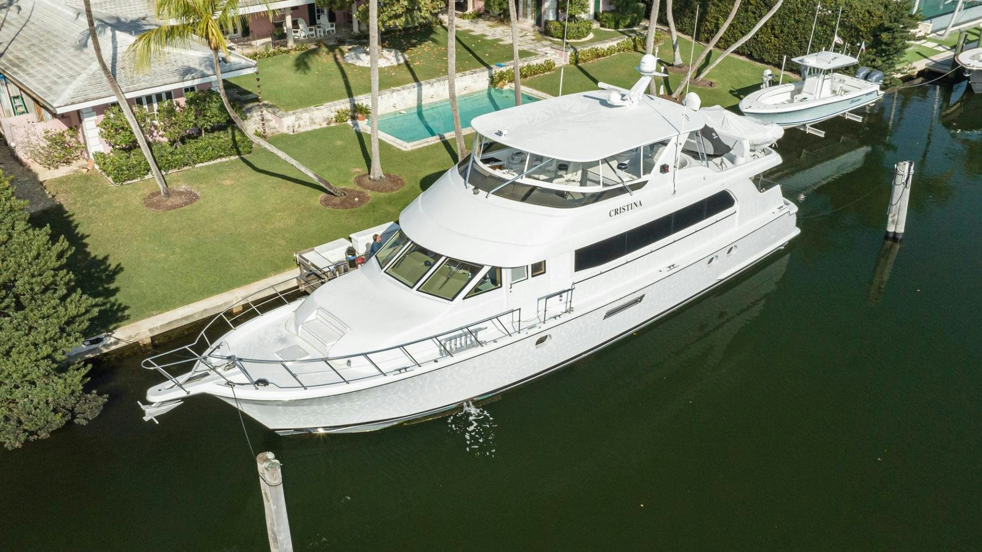 a boat in a body of water aboard CRISTINA Yacht for Sale